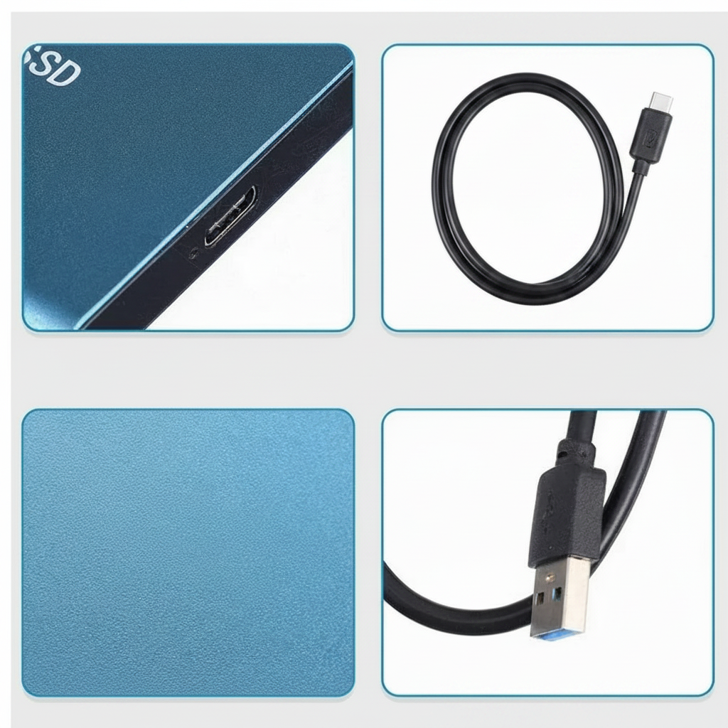 Externe SSD Festplatte Tragbar – Hochgeschwindigkeit USB 128TB