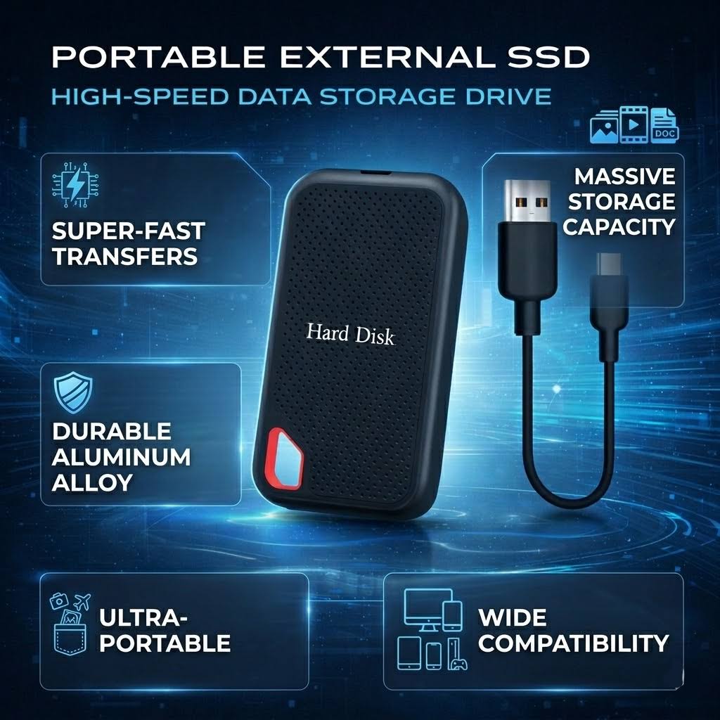 Tragbare Externe SSD – Hochgeschwindigkeits-Datenspeicher